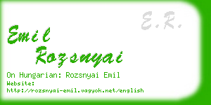 emil rozsnyai business card